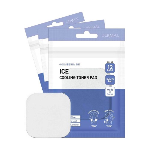 Dermal Ice Cooling Toner Pad - 12pcs