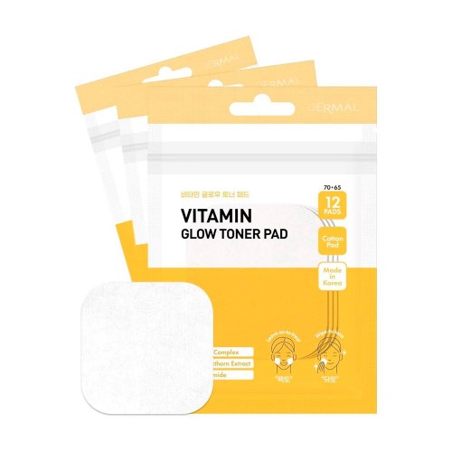 Dermal Vitamin Glow Toner Pad - 12pcs