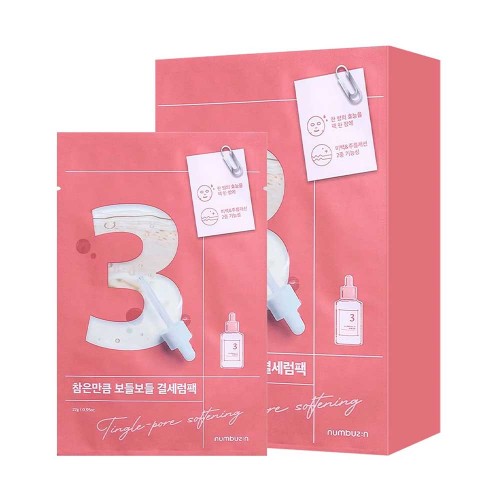 Numbuzin No.3 Tingle-Pore Softening Sheet Mask 4ea
