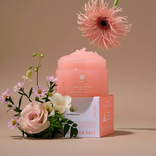 Dr. Melaxin Guerande Sea Salt Perfume Body Scrub Coral Rose