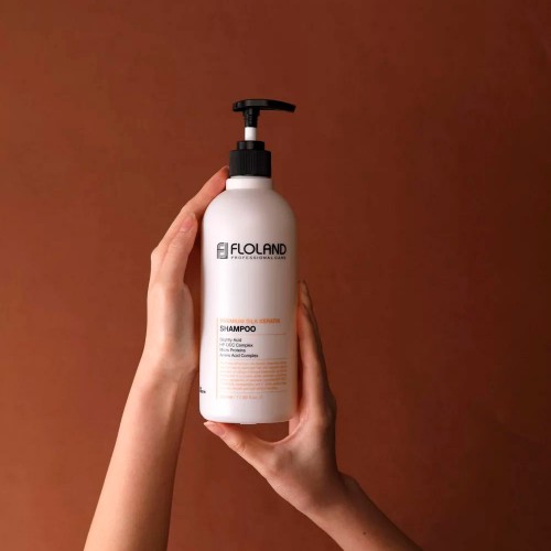 Floland Premium Silk Keratin Shampoo, 530 ml