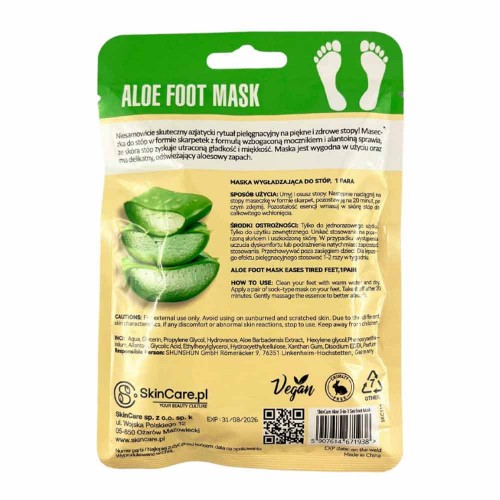 Skincare Beauty Ritual Spa Aloe Foot Mask