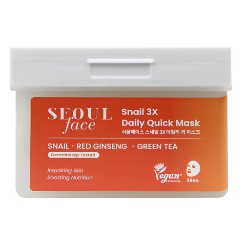 Dermal Seoul Face Snail 3X Daily Quick Mask
