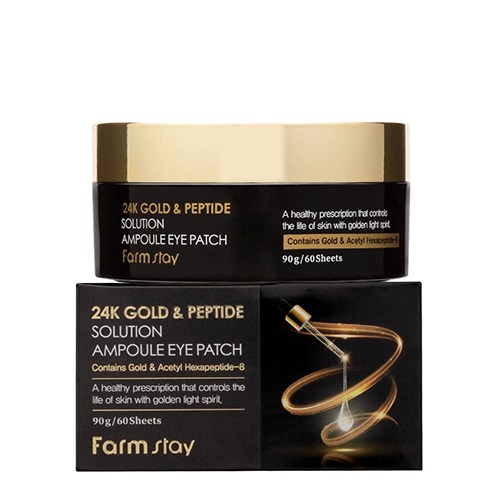 FarmStay 24K Gold & Peptide Solution Ampoule Eye Patch