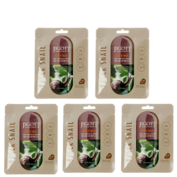 Jigott Black Snail Real Ampoule Mask Set x5