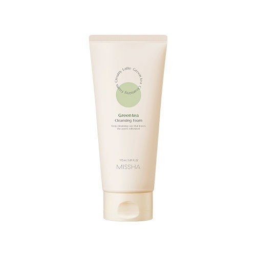 Missha Creamy Latte Cleansing Foam Green Tea