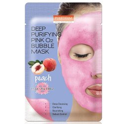 PUREDERM Deep Purifying Pink O2 Bubble Mask Peach