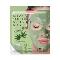 PUREDERM Relax Soothing Mud Sheet Mask - Hemp Seed