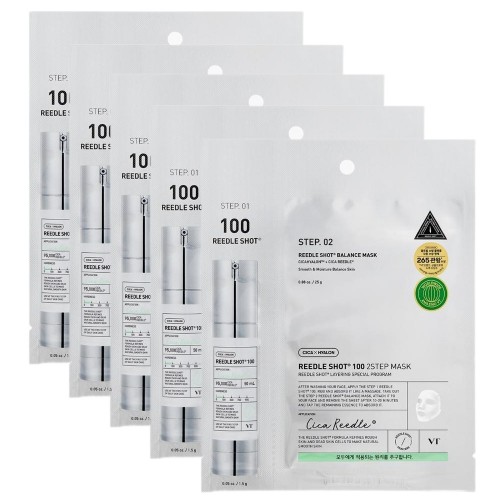 VT Cosmetics Mild Reedle Shot 100 2-Step Mask Set 5x