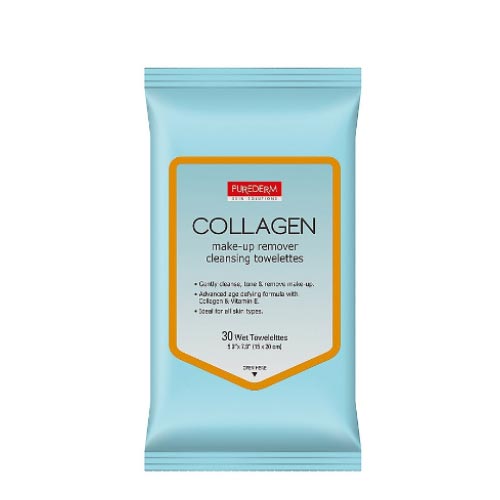 Purederm Make-up Remover Cleansing Towelettes Collagen