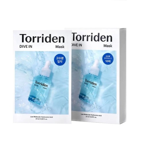 Torriden DIVE-IN Low molecule Hyaluronic Acid Mask Pack (10ea)